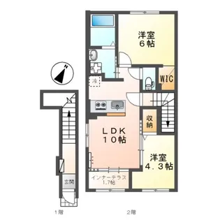 仮)スターテラスⅡ瀬戸【2階】の間取り