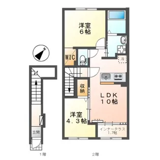 仮)スターテラスⅡ瀬戸【2階】の間取り