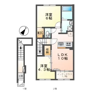 仮)スターテラスⅡ瀬戸【2階】の間取り