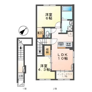 仮)スターテラスⅡ瀬戸【2階】の間取り