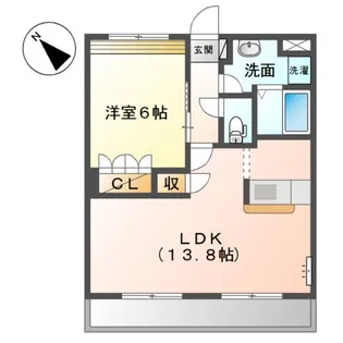 ルミナスガーデン【1階】の間取り