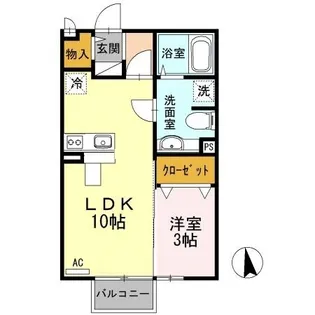 モナリエ・ユキ【2階】の間取り