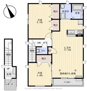 メゾンドゥクリエ【2階】の間取り