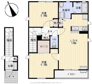 メゾン・モナC棟【2階】の間取り