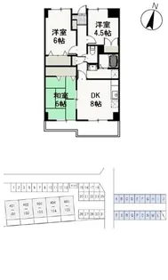 クオーレ花尻【3階】の間取り