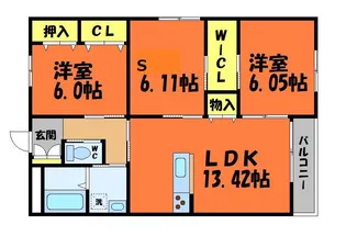ALMA倉敷 A【1階】の間取り