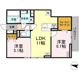 ベルヴィオラ西深津【3階】の間取り