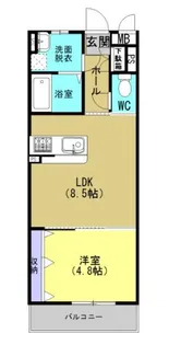 ビガーコート【203号室】の間取り