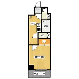 ベラカーササウス【403号室】の間取り
