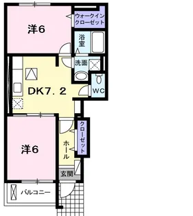 サンファミール西辛川【1階】の間取り
