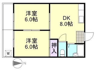 楽寿マンション【3階】の間取り