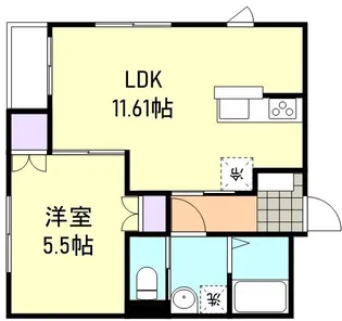 エレガントリオマル【1階】の間取り