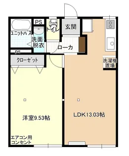 コーポラス手城【1階】の間取り