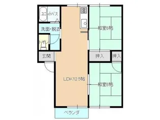 サザンコーポラスB棟【201号室】の間取り