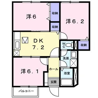 ファミール・ビラB【1階】の間取り