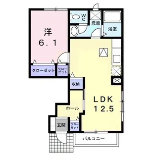 レジデンスF・B【104号室】の間取り