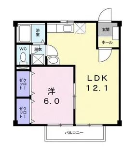 くらしきグリーンハイツ【1階】の間取り