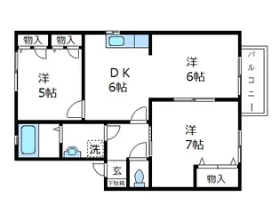 シャトラン駅家B【2階】の間取り