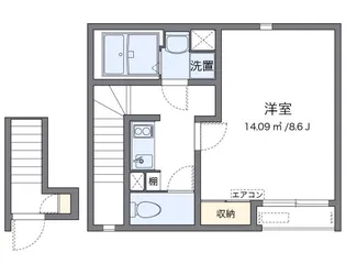 クレイノプランドール【2階】の間取り