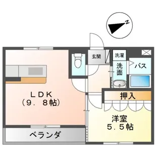 ベルソルト【2階】の間取り