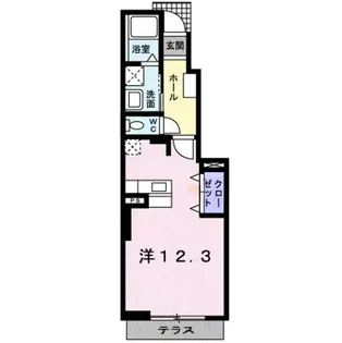 メリオル カザ B【1階】の間取り