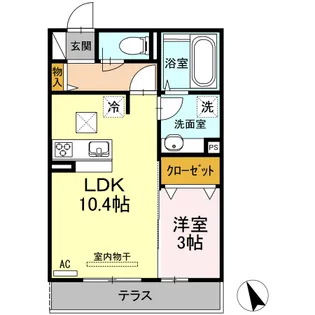 エザンス曙【1階】の間取り
