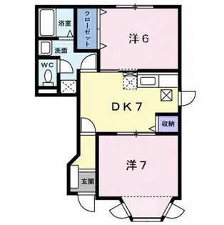 フォルム恵喜【1階】の間取り