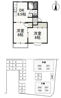 サンライズ久米 A【101号室】の間取り