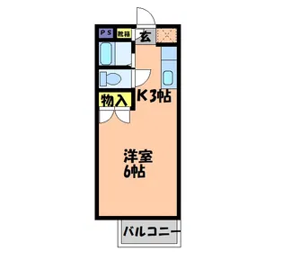 ゼフィールB棟【101号室】の間取り