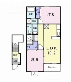 ブルック サイド 七島Ⅱ【2階】の間取り