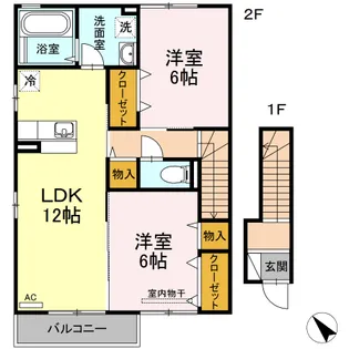コンフォート東川口 A棟【2階】の間取り