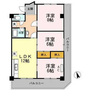 ベルティカル曙【405号室】の間取り