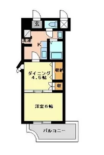 レイクタワーマンション【4階】の間取り