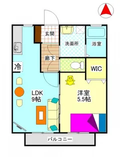 ビバリースクエアB【1階】の間取り