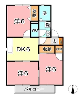 プリムローズ倉敷B【1階】の間取り