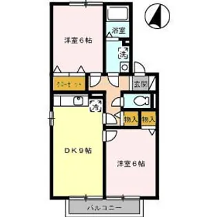 ストークシャトル B棟【2階】の間取り