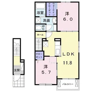 アップルⅡ【2階】の間取り