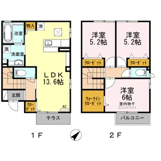 サンメゾン・小池 E棟の間取り