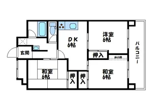 サンシャインキャッスル【506号室】の間取り