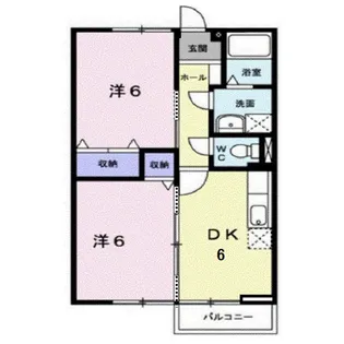 ヴィラージュ坪生【2階】の間取り