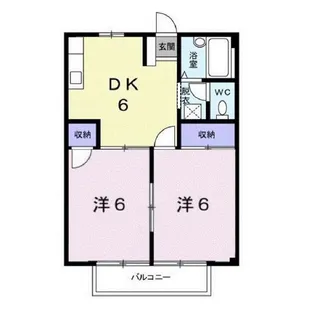 シティハイツ鯡山荘【2階】の間取り