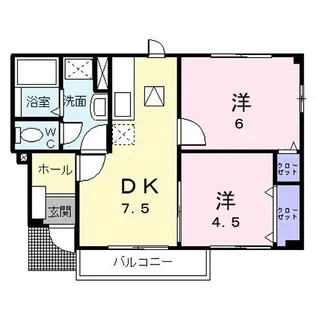 ラミ・シェルA【1階】の間取り