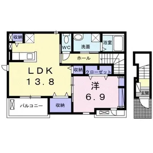 ル・ソレイユ【2階】の間取り