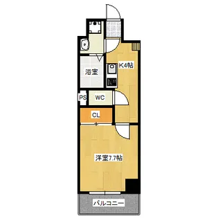 ベラカーササウス【705号室】の間取り