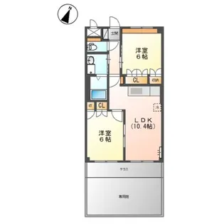 ピュアローズ【1階】の間取り