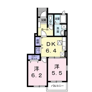 アルモニーB【1階】の間取り