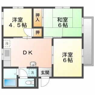 クレセント春日 A【1階】の間取り