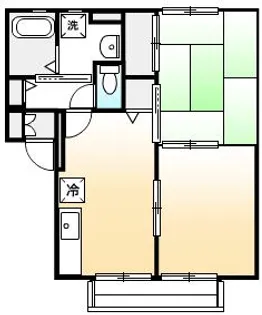 パレス曙【A102号室号室】の間取り