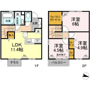 アリオン上東【111号室】の間取り