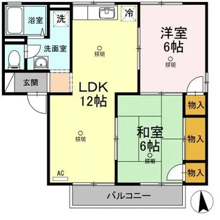 グリーンハイツ B棟【2階】の間取り